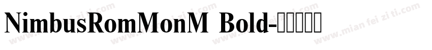 NimbusRomMonM Bold字体转换
